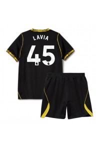 Chelsea Romeo Lavia #45 Jalkapallovaatteet Lasten Vieraspeliasu 2026-27 Lyhythihainen (+ Lyhyet housut)